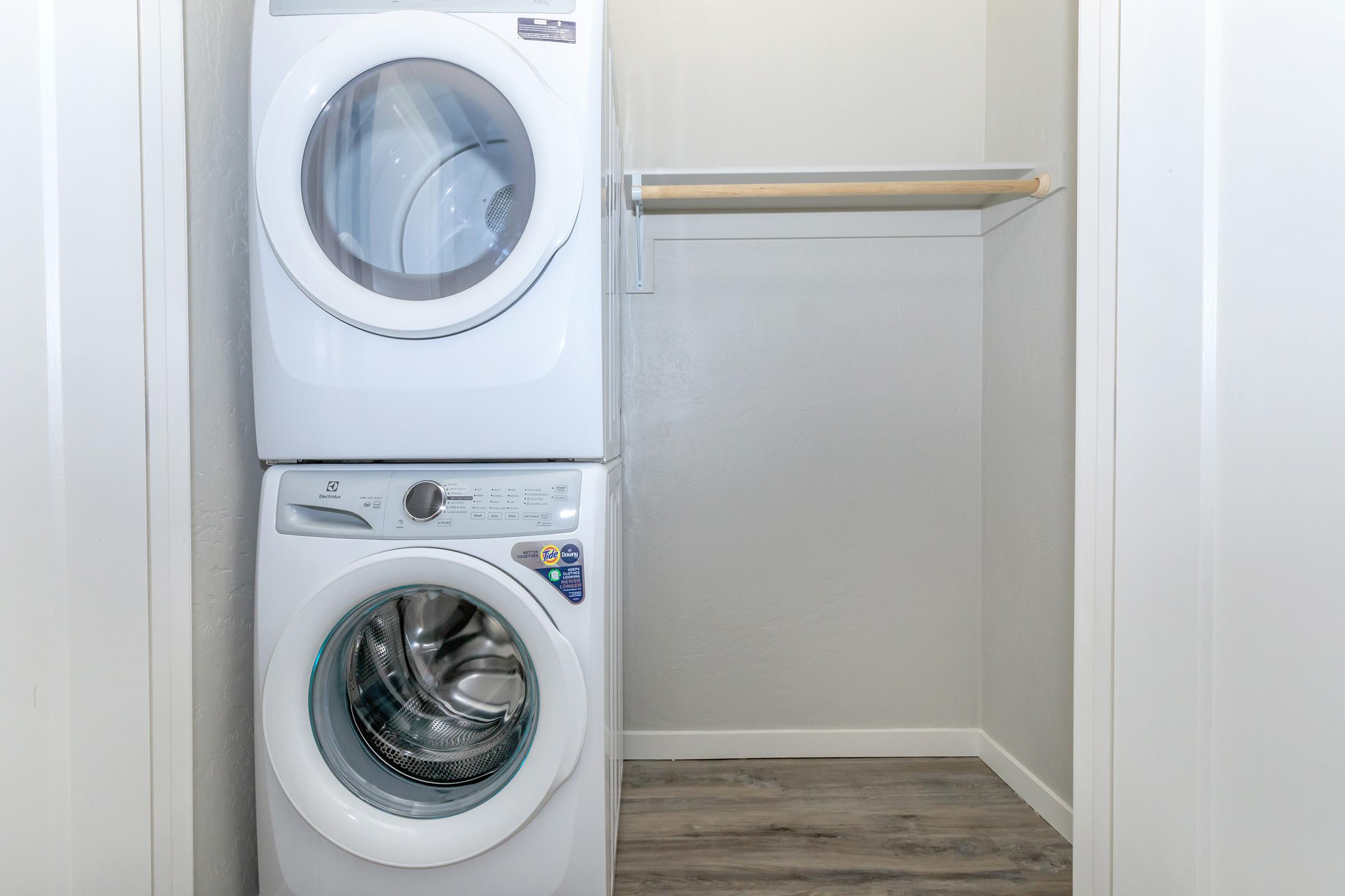 a washer in a small room