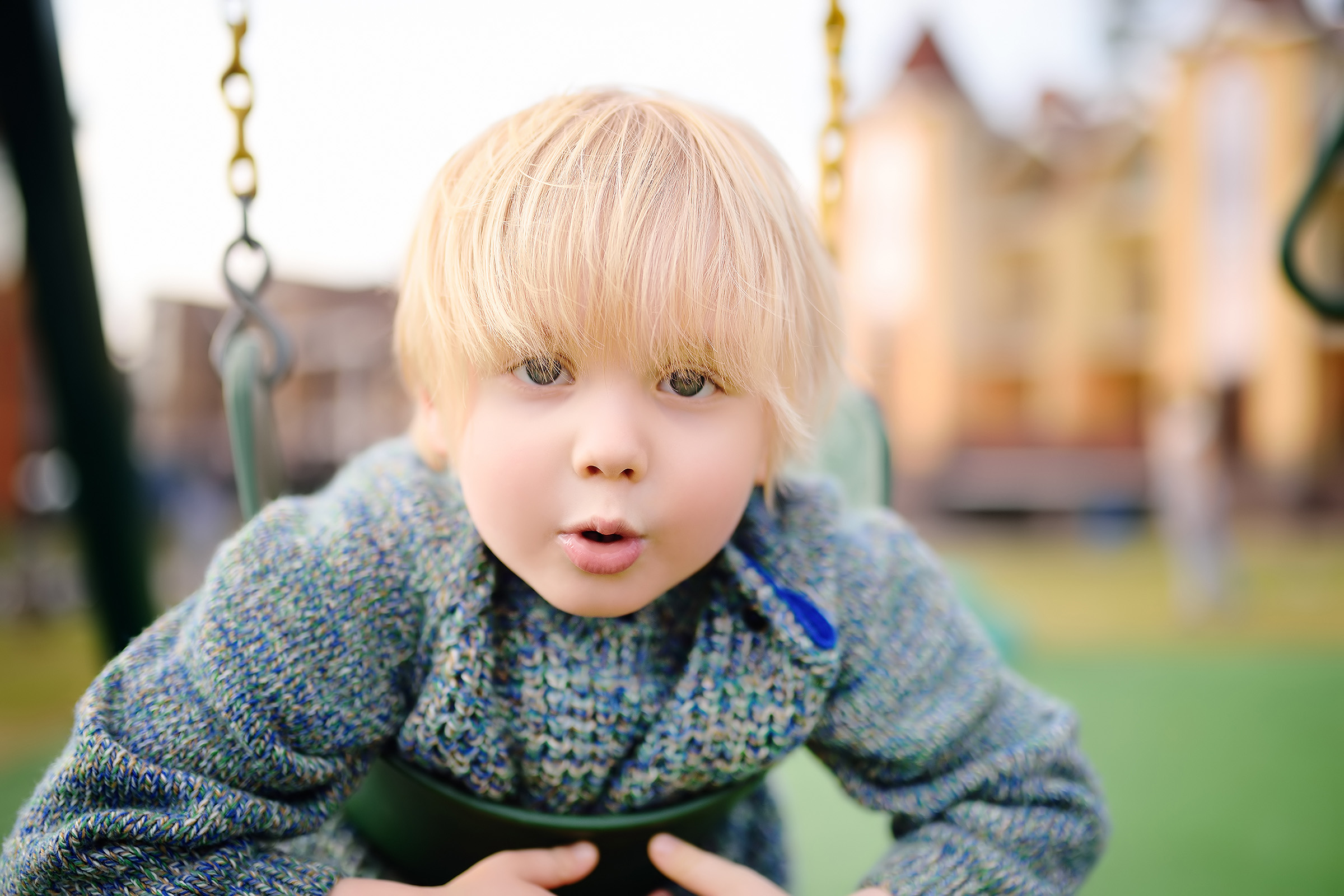 Little ones enjoy the play area