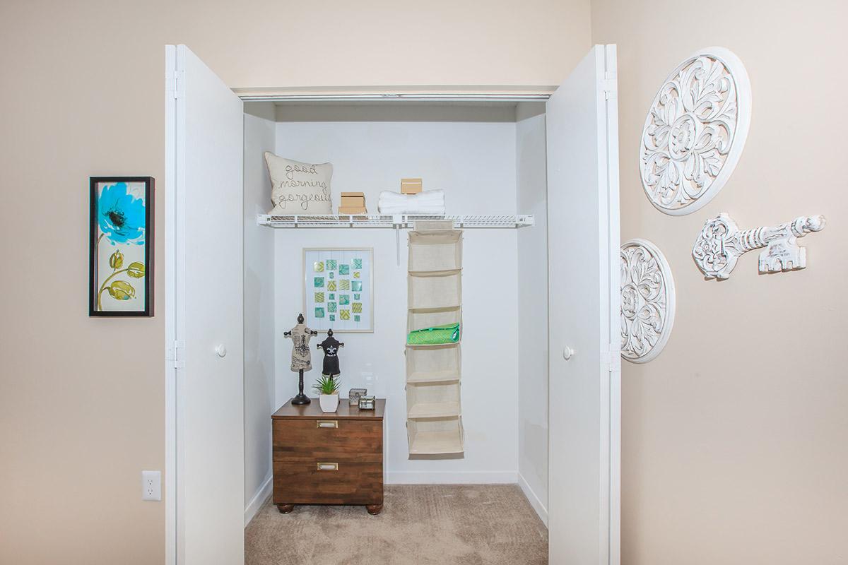 Spacious closets help you organize your life