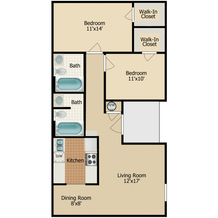 2x2 floor plan image