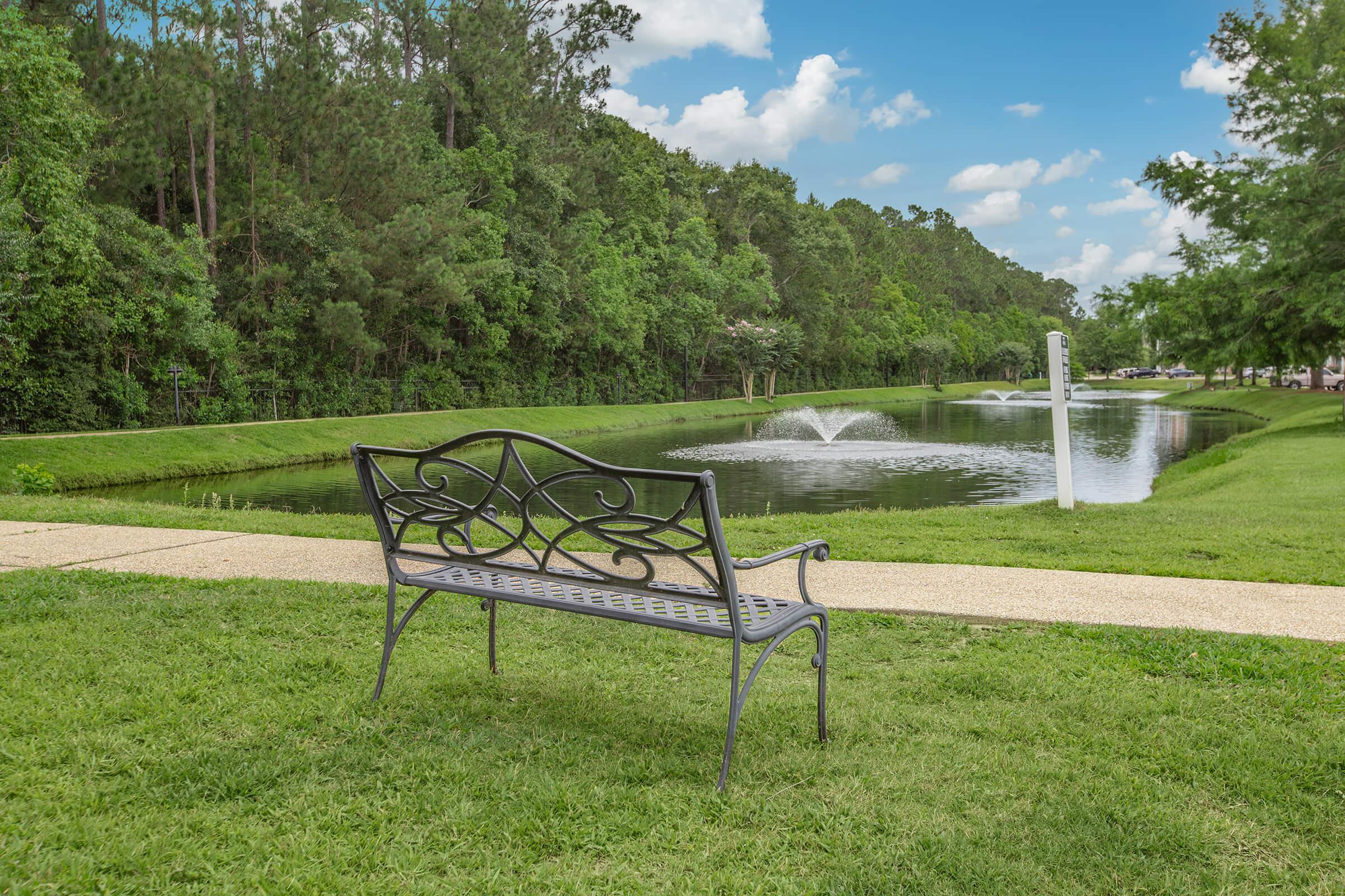 a bench in a park