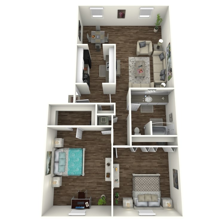 Floor plan image of 2 Bed 1 Bath B