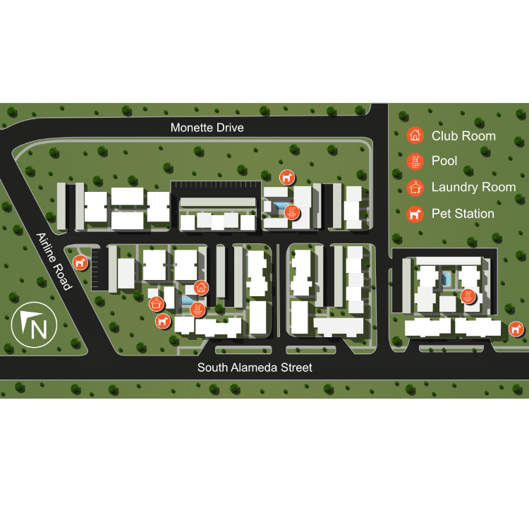 We make every effort to make our website accessible to anybody, especially those with disabilities. If you have question in terms of the relative location of an amenity or apartment home, please give us a call.