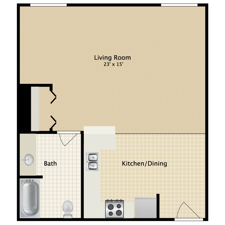 Floor plan image of Studio