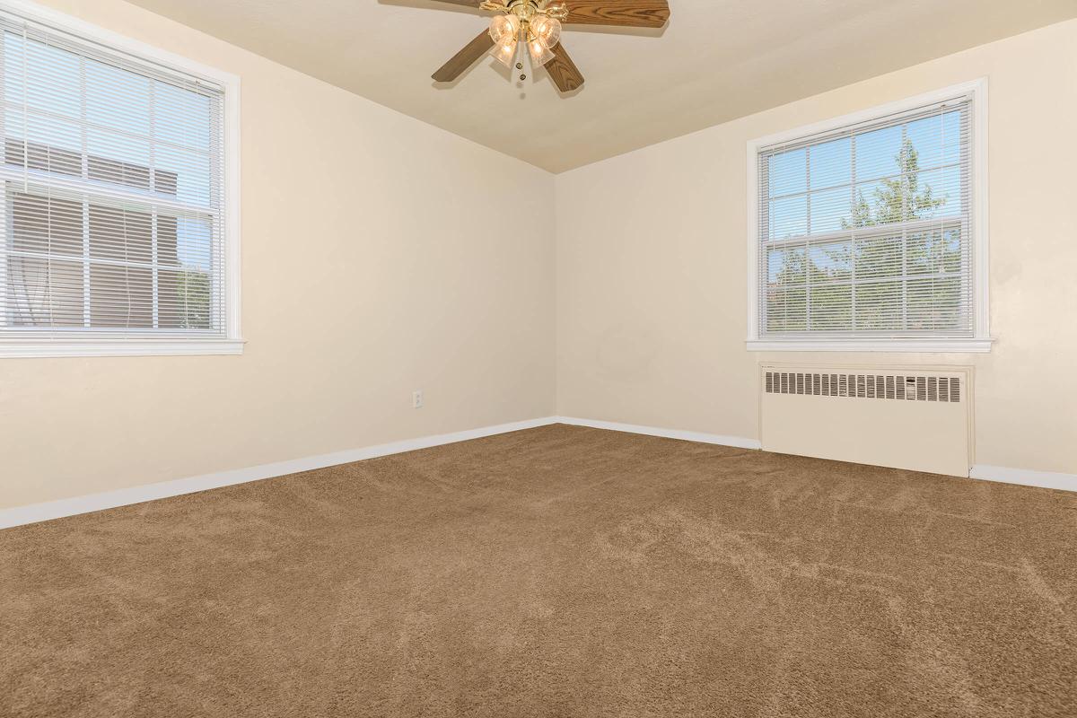 a room with a large window