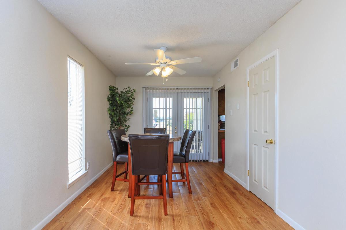 a room with a wood floor