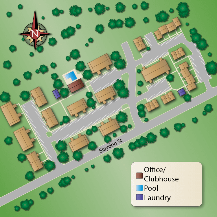 If you have a question regarding the relative location of an apartment home, please give us a call.