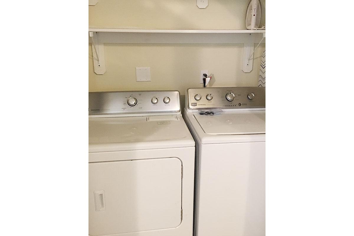 Unfurnished washer and dryer in the laundry closet