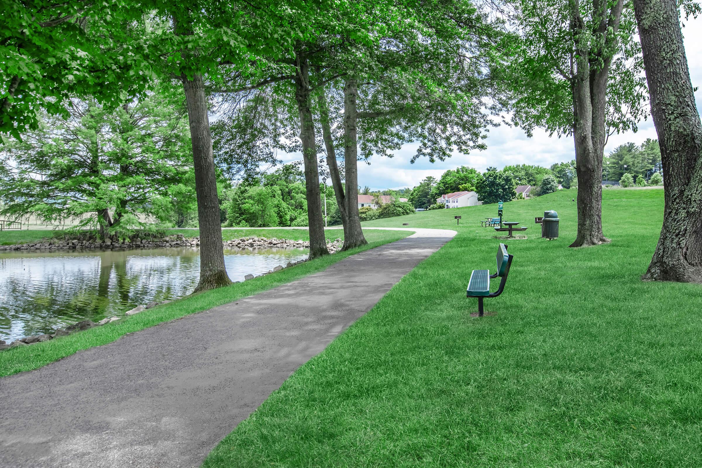 a bench in a park