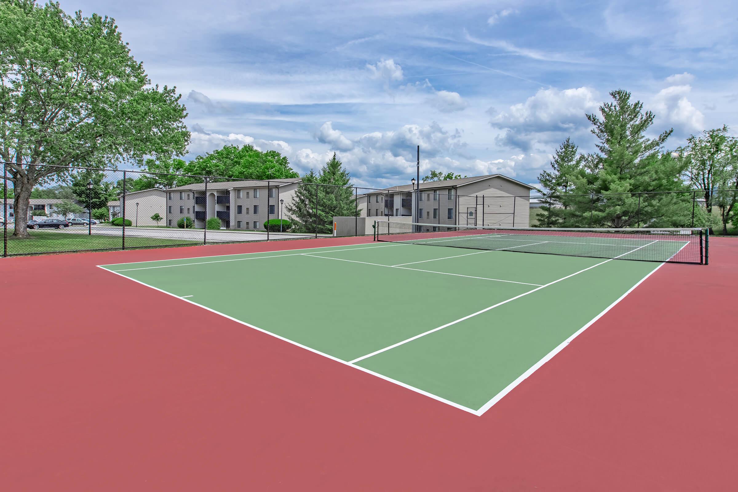 a person on a court with a racket