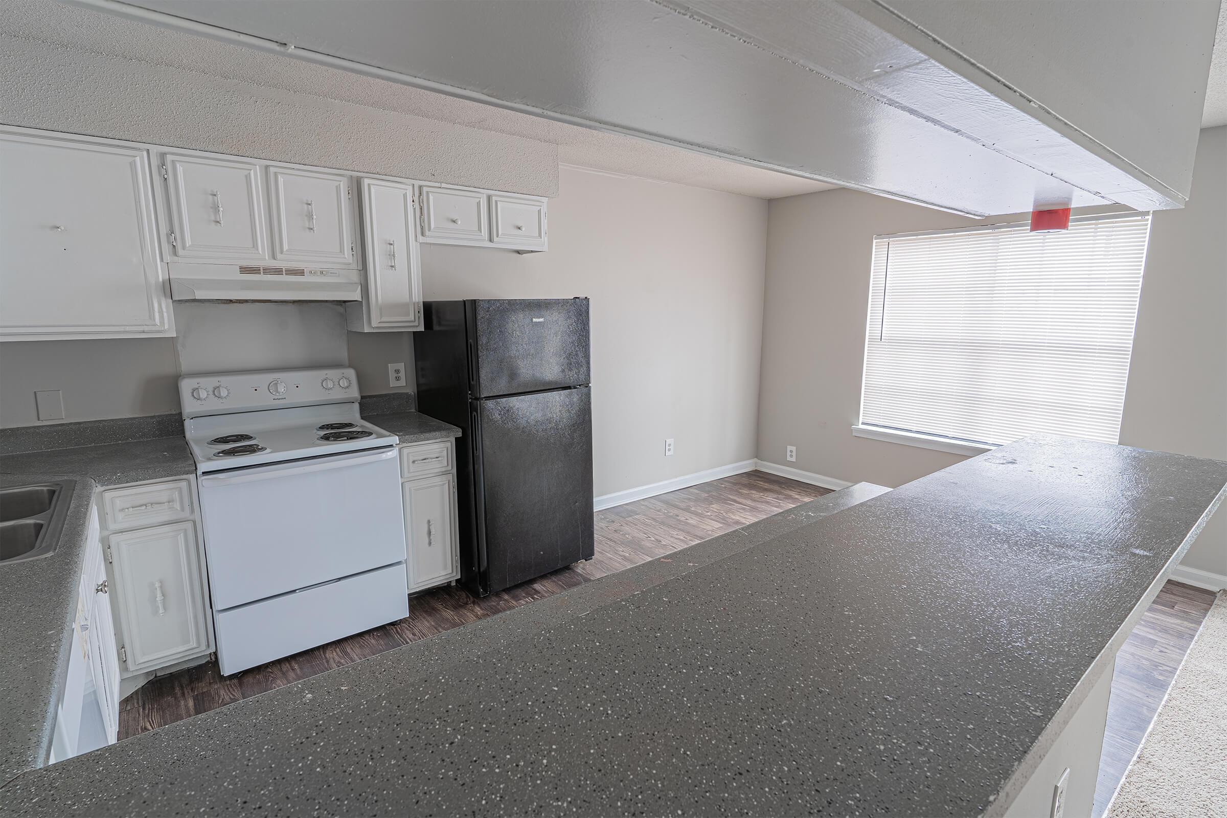 a refrigerator in a room