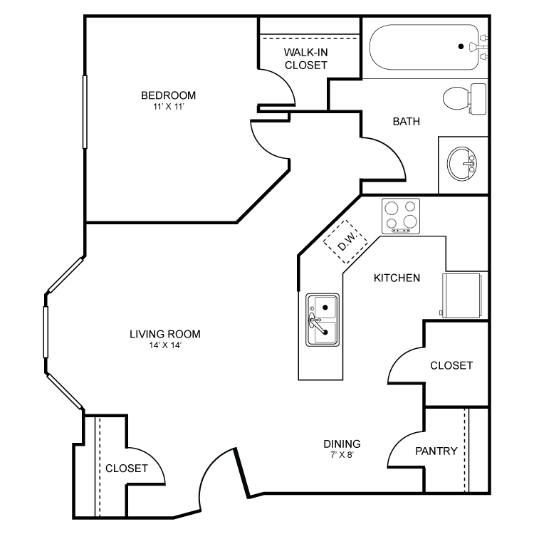 Floor plan image of 1A