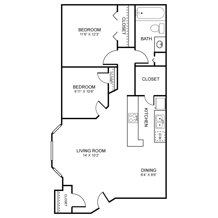 Floor plan image of 2A