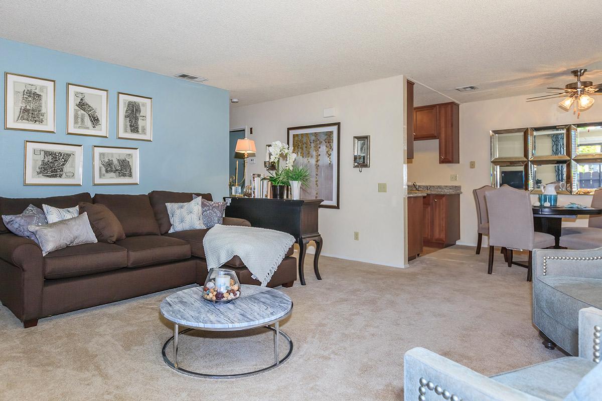 a living room filled with furniture and a fireplace