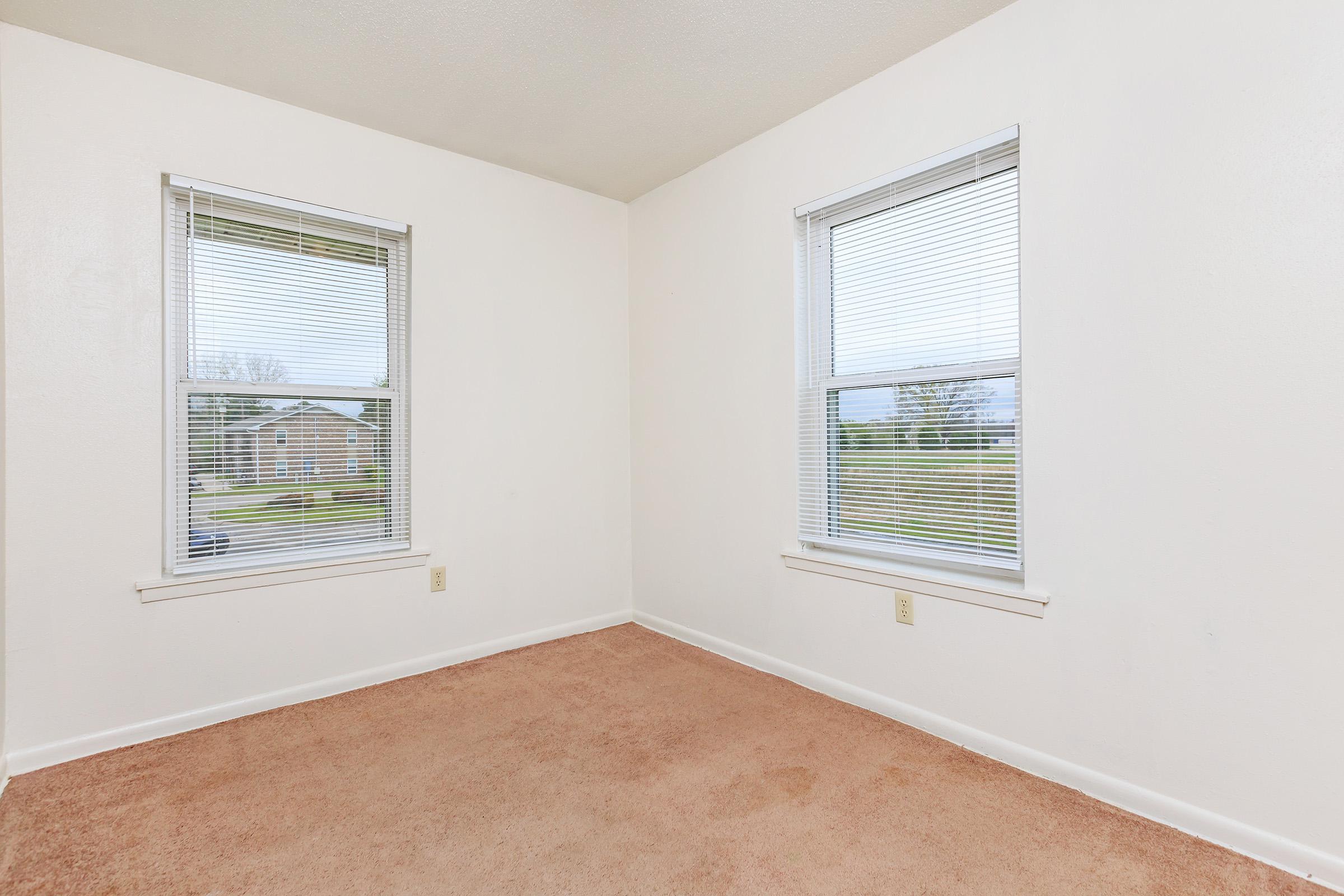 a room with a large window