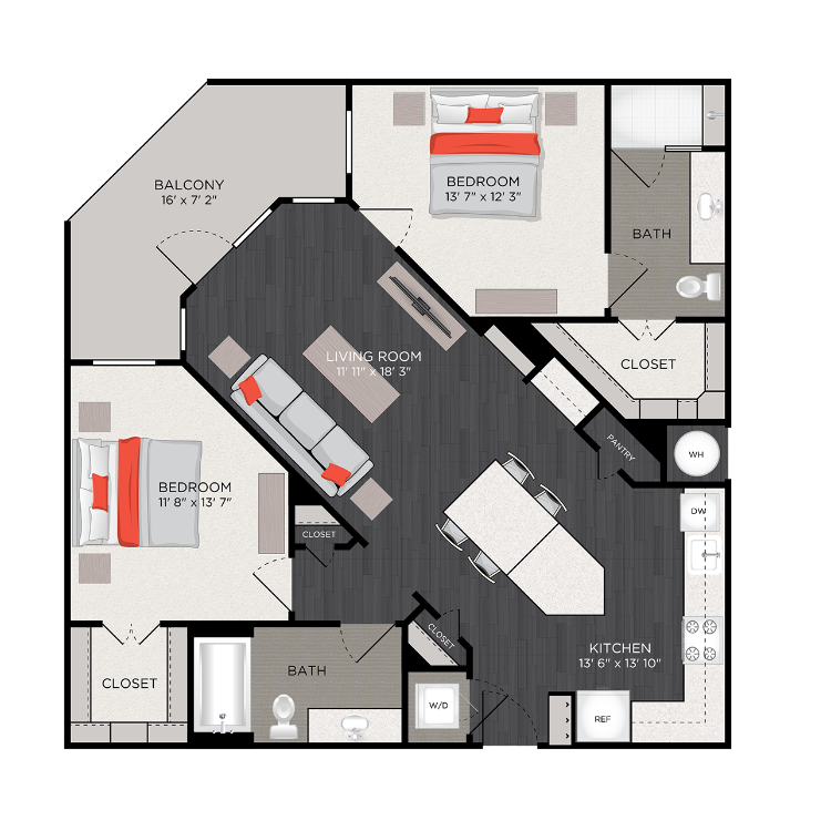 Floor plan image of B2