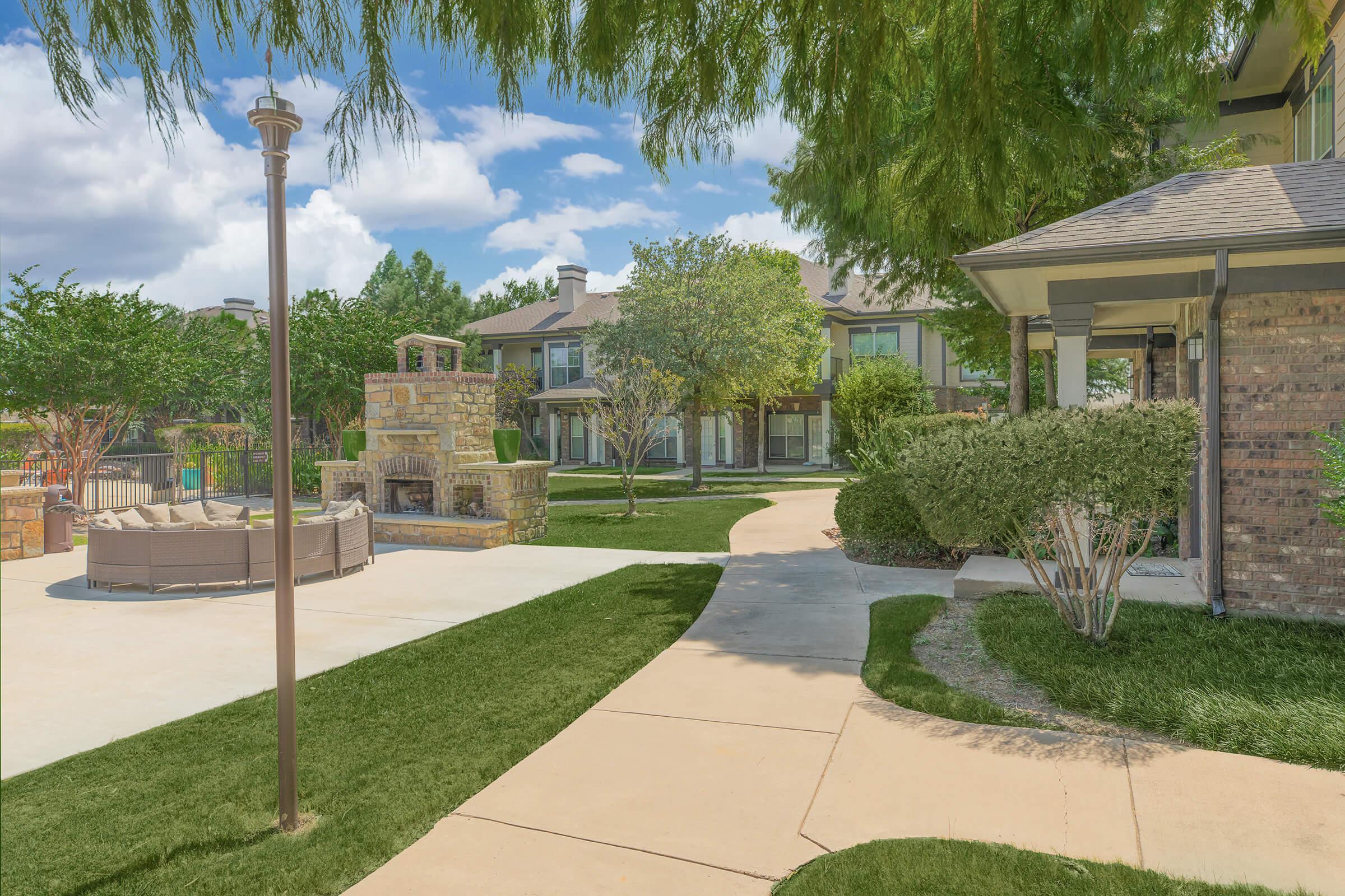 a large lawn in front of a house