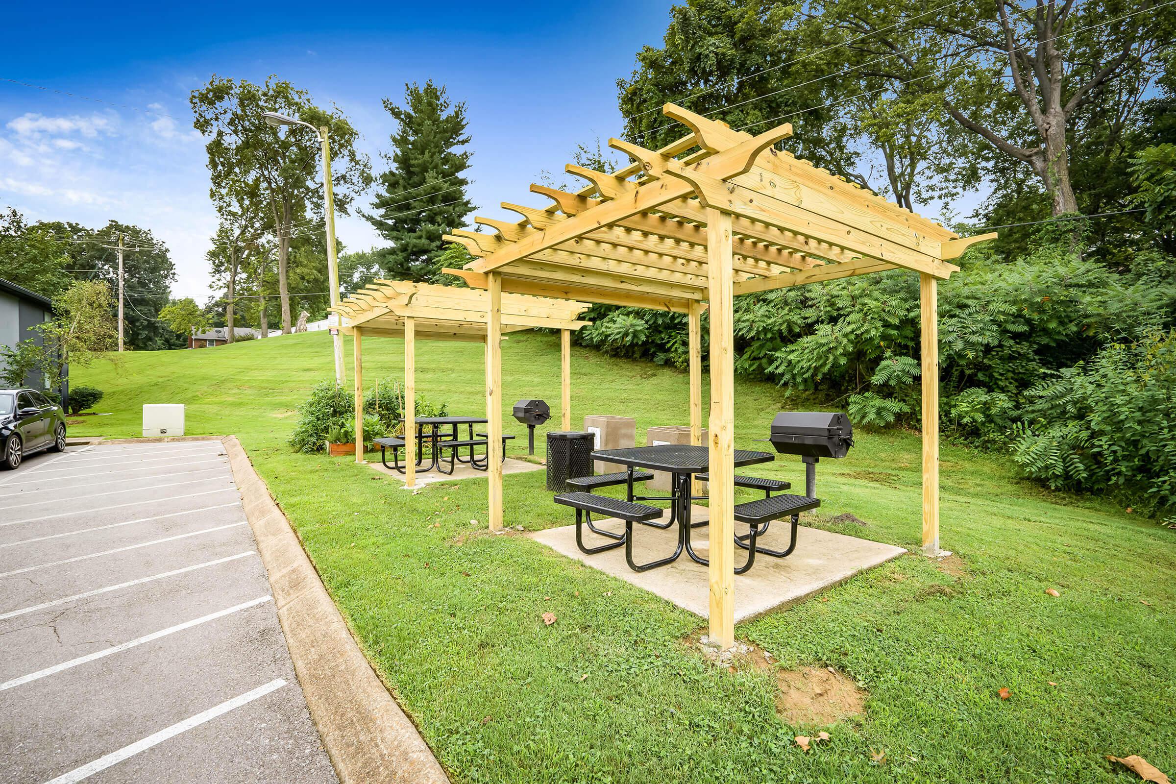 a bench in a park