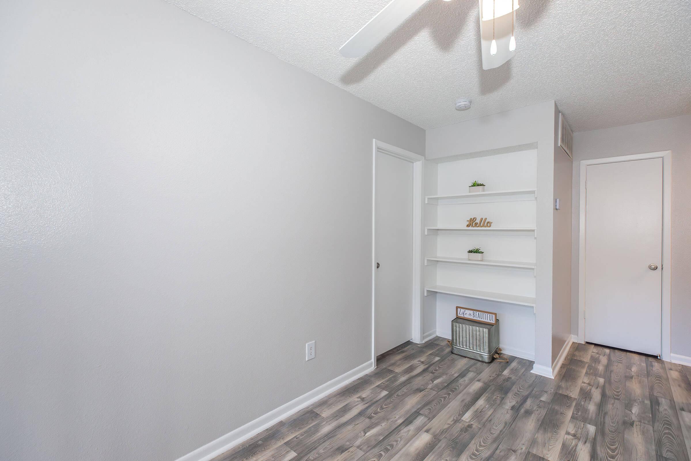 a room with a wooden floor