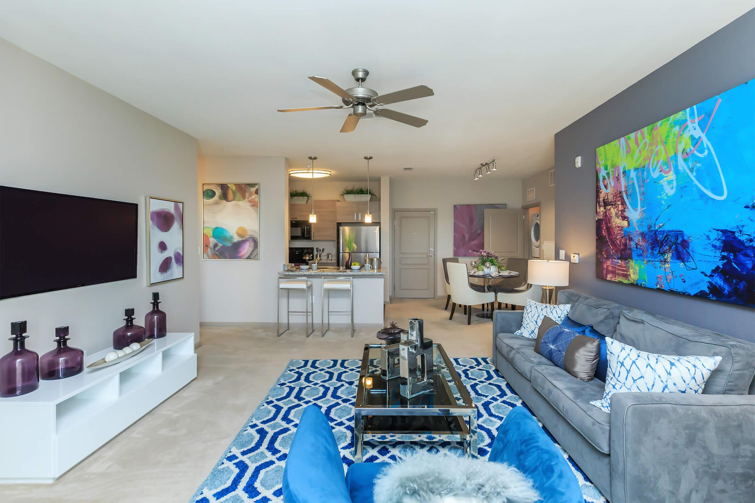 Living room at RiZE at Winter Springs Apartments in Winter Springs, FL