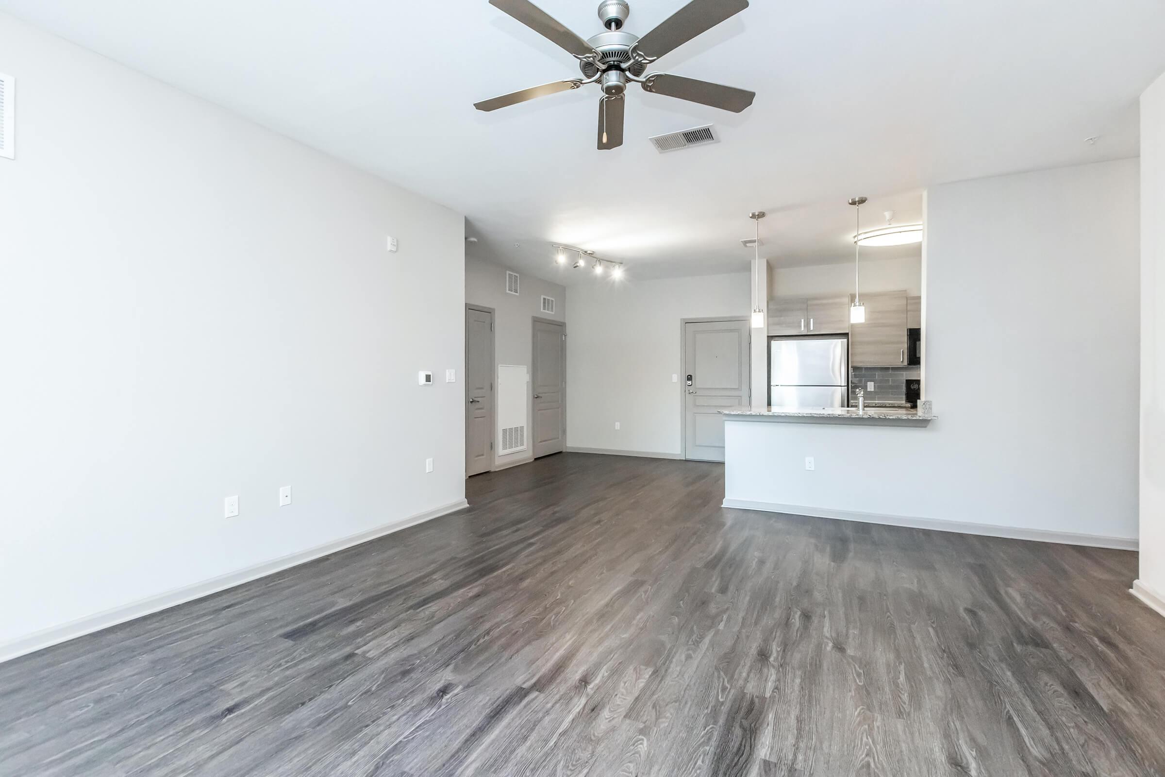 a room with a wood floor