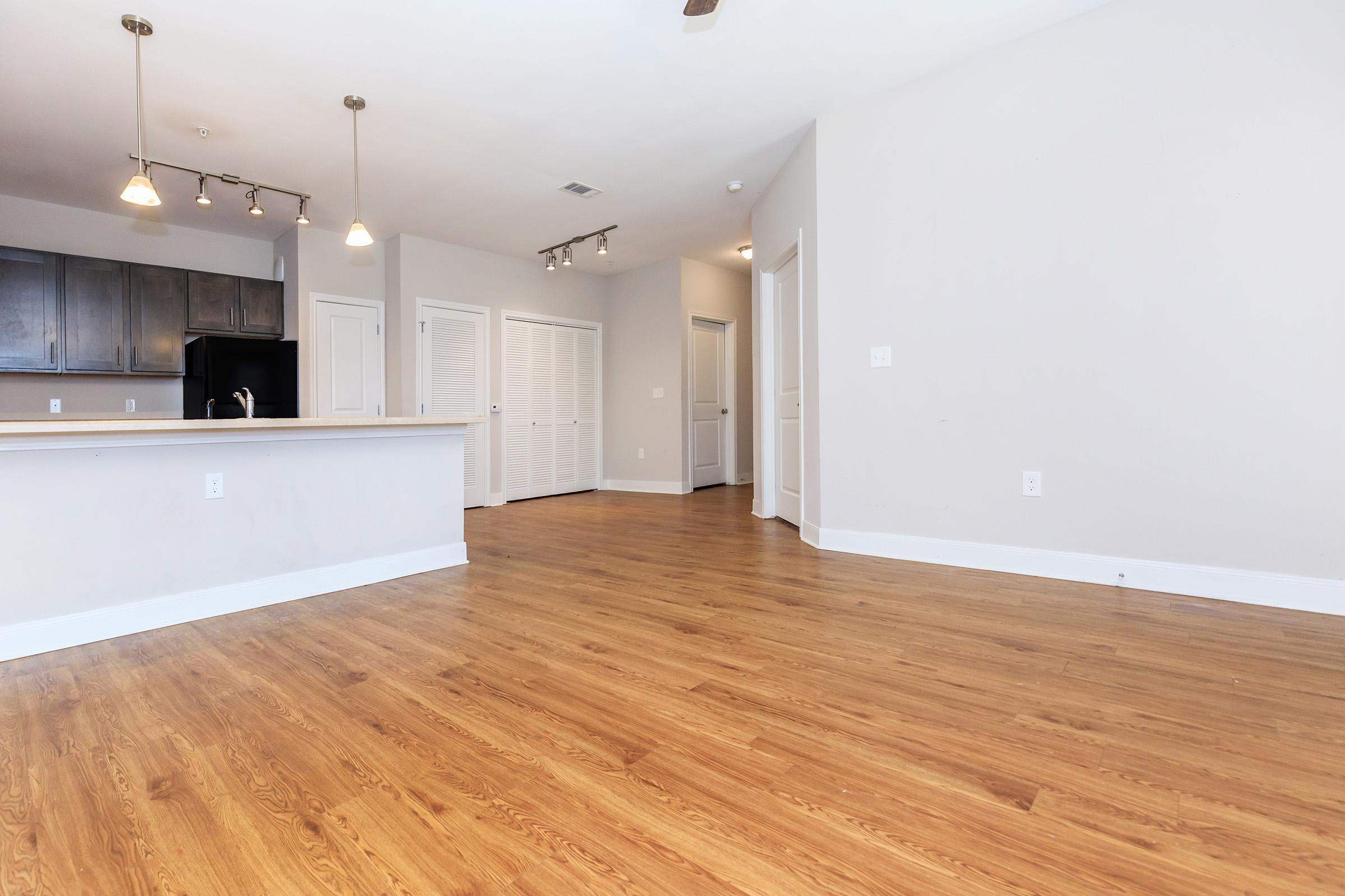 a room with a wooden floor