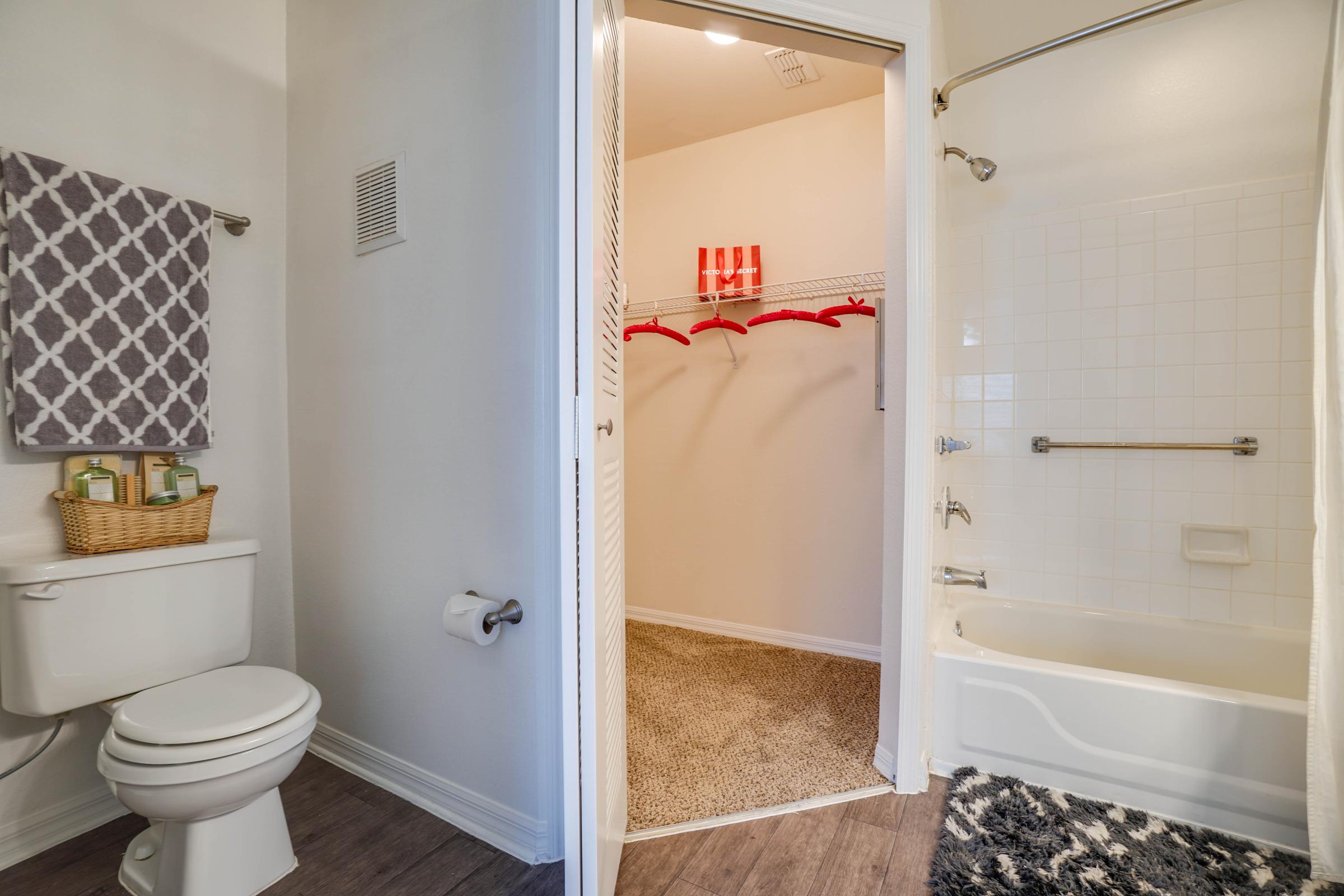 a view of a shower in a small room