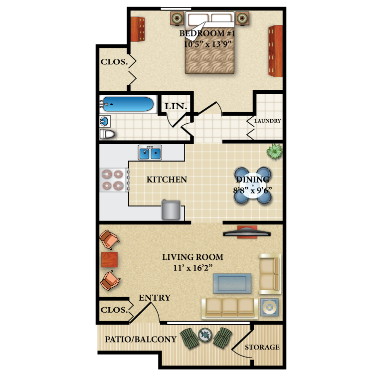 Floor plan image of The Buchanan