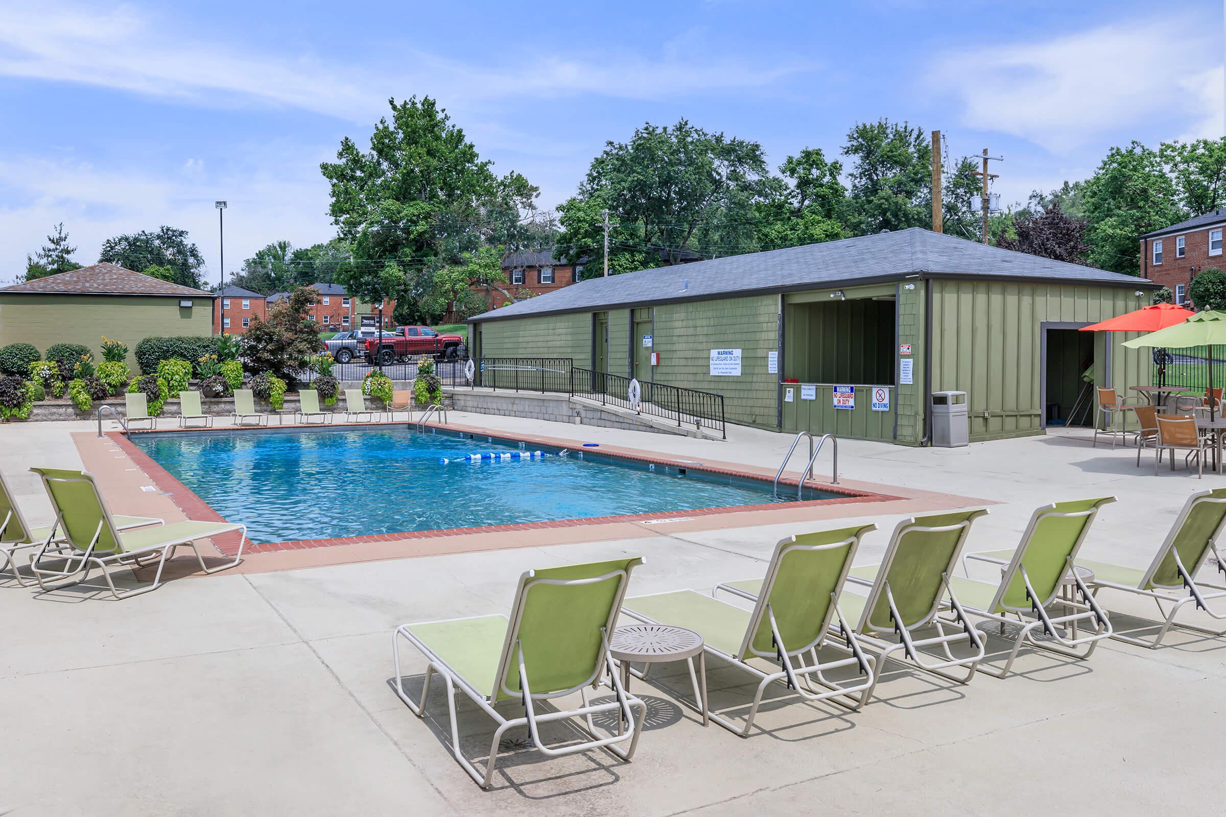 Swimming Pool at The District Apartments in St Louis, Missouri