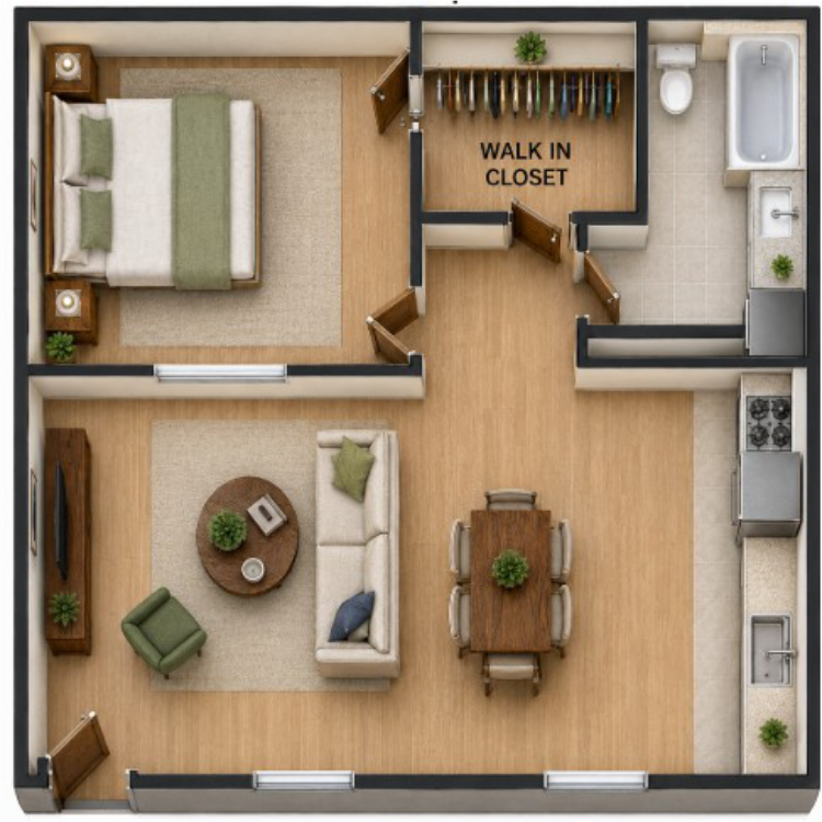1 Bedroom Rental – 6130 Southwest Fwy, Houston, TX, 77057
