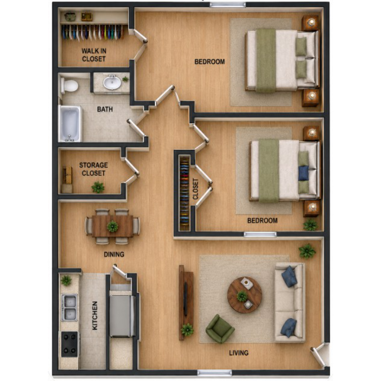 2 Bedroom Rental – 6130 Southwest Fwy, Houston, TX, 77057