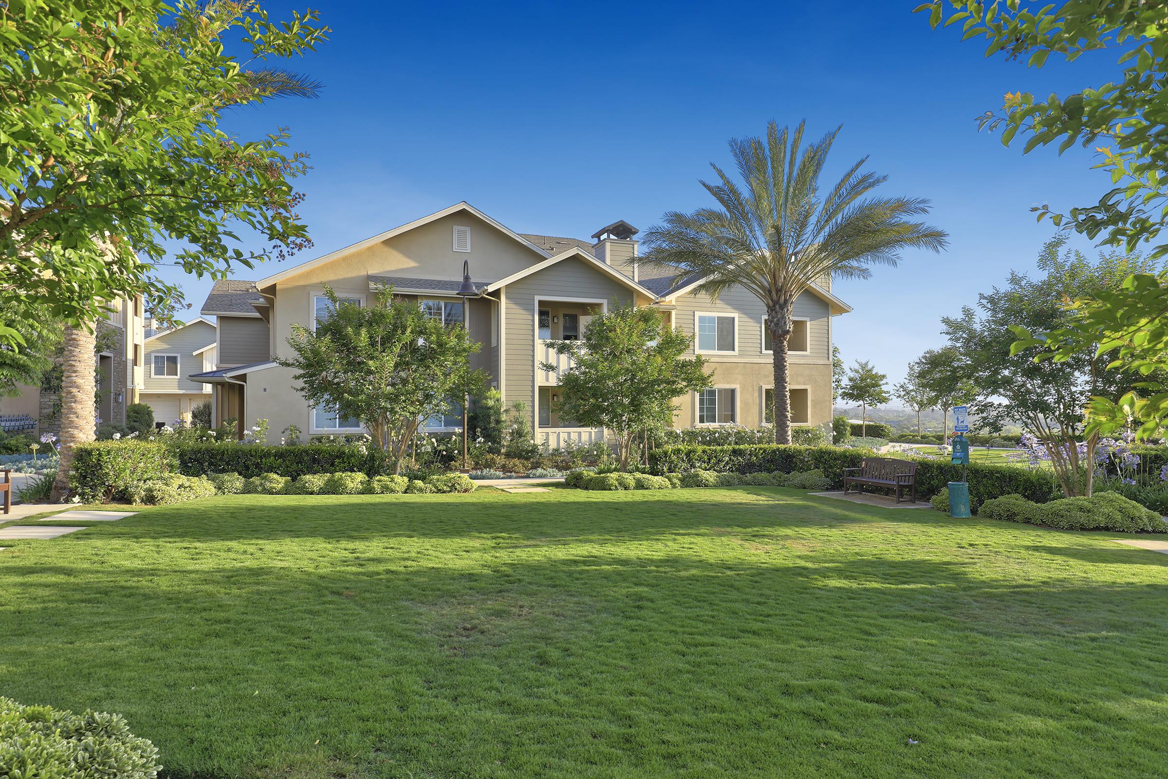 a large lawn in front of a house