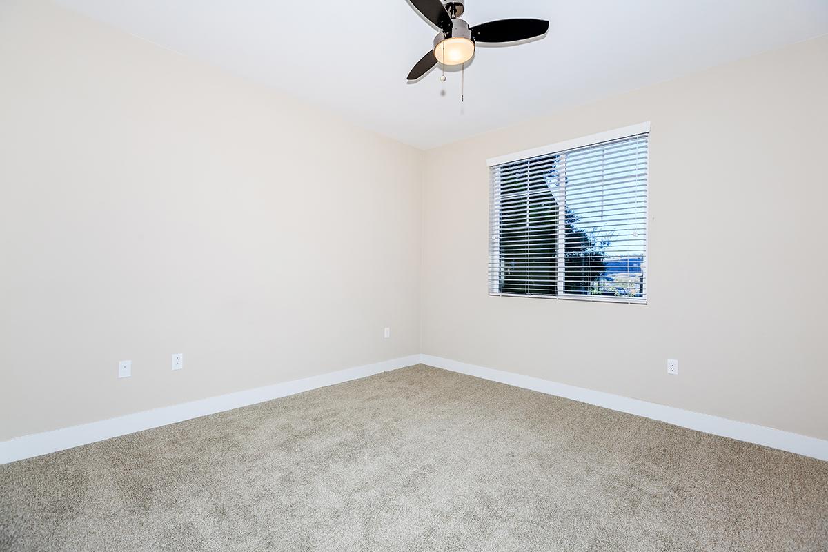 Vacant bedroom with carpet