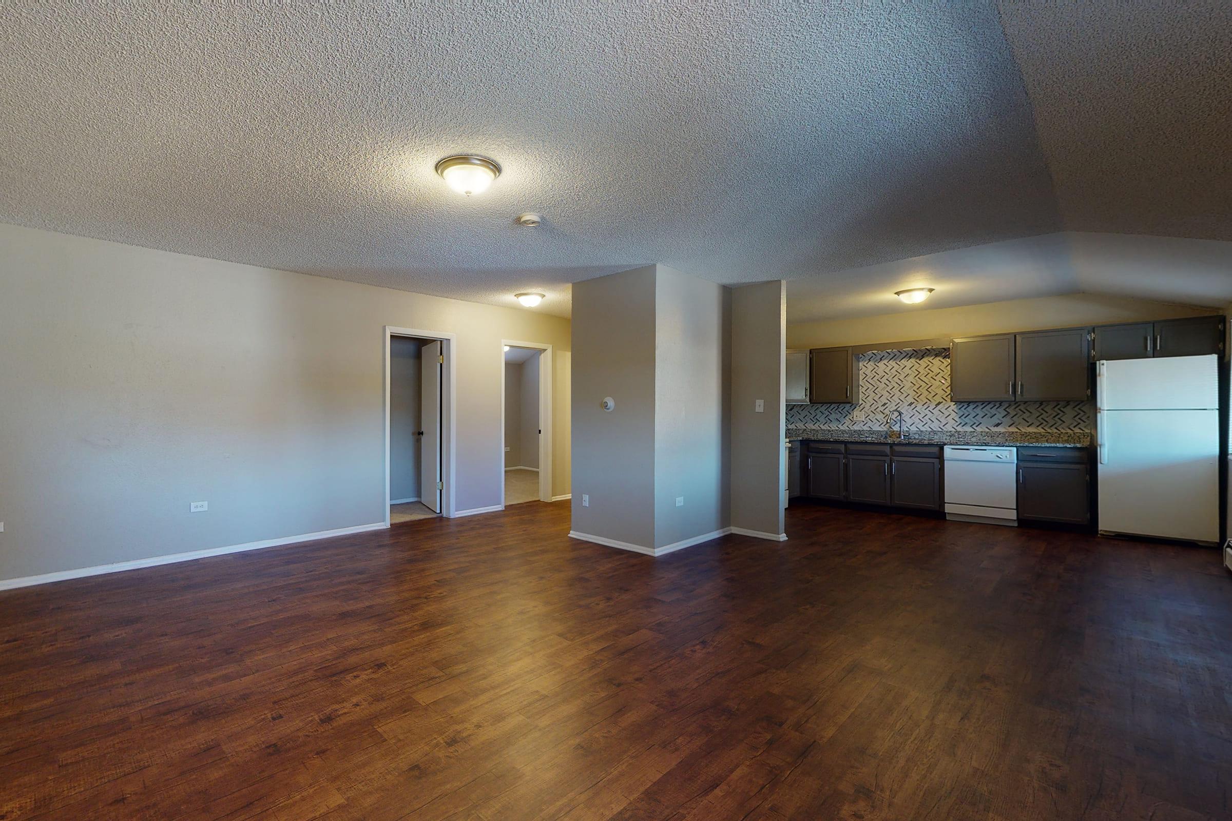 a large island in the middle of a room