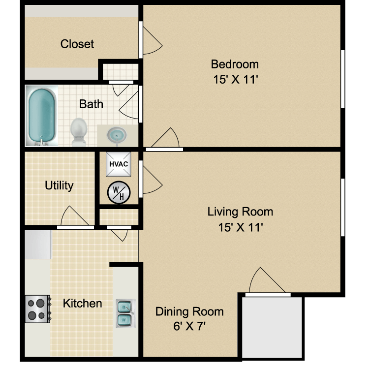 Floor plan image of 1A