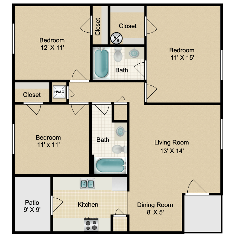 Floor plan image of 1D