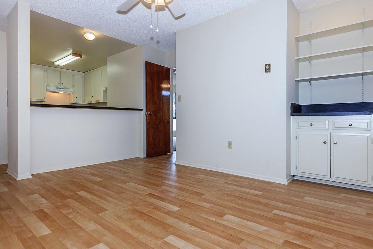 Dining room with wooden floors