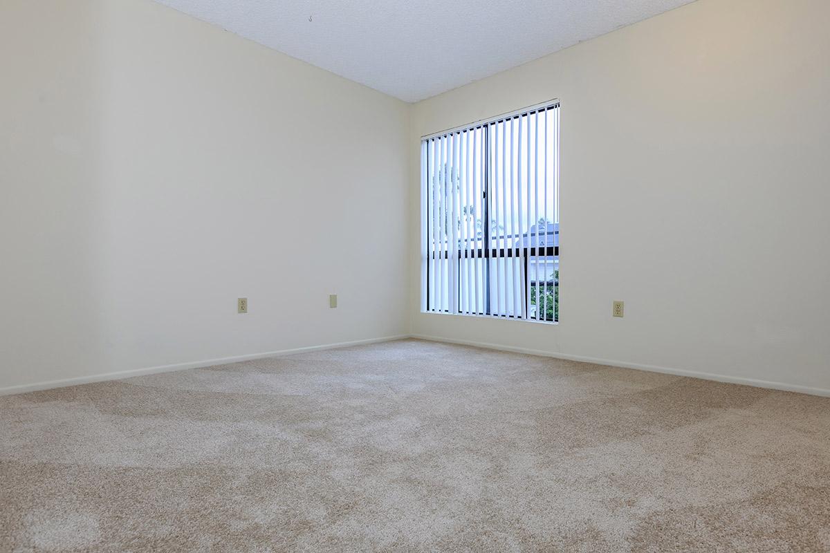 Vacant bedroom with carpet