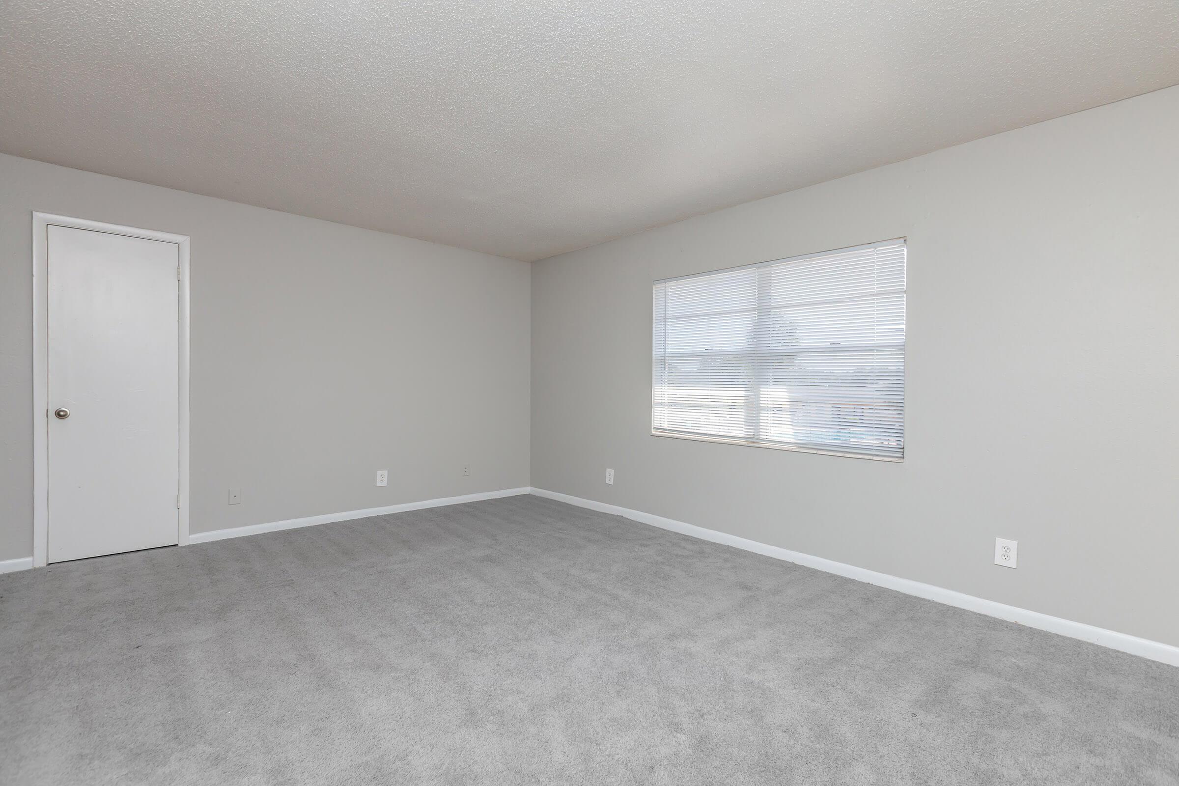 a room with a large window