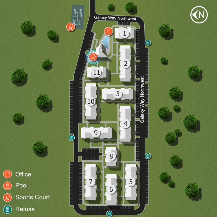 We make every effort to make our website accessible to anybody, especially those with disabilities. If you have question in terms of the relative location of an amenity or apartment home, please give us a call.