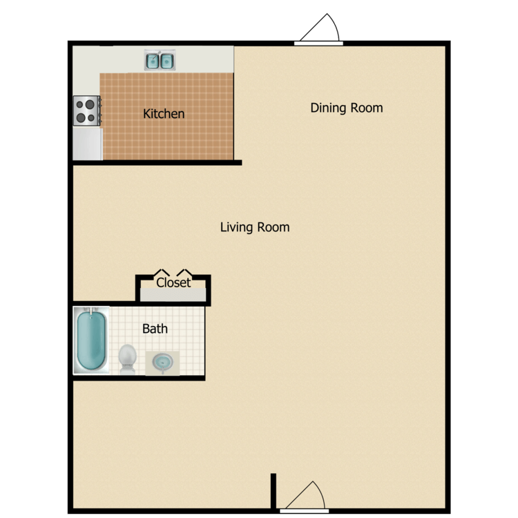 Floor plan image of Studio