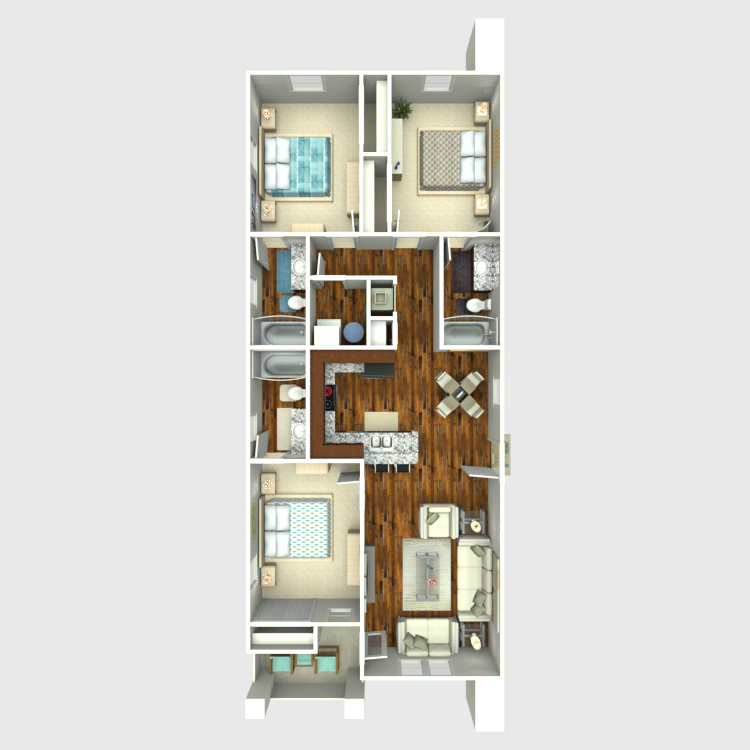 Floor plan image of 3 Bed 3 Bath Logan Ridge