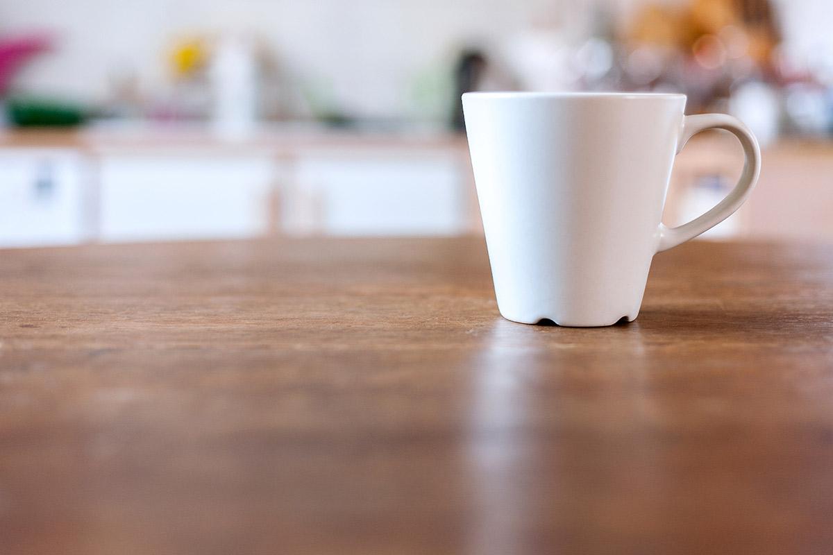 a cup of coffee on a table