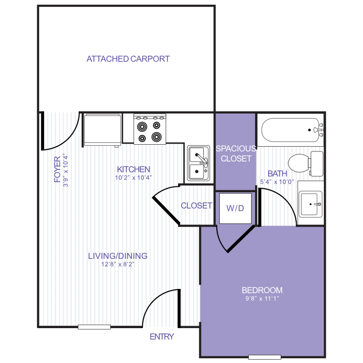 Studio 01A floor plan