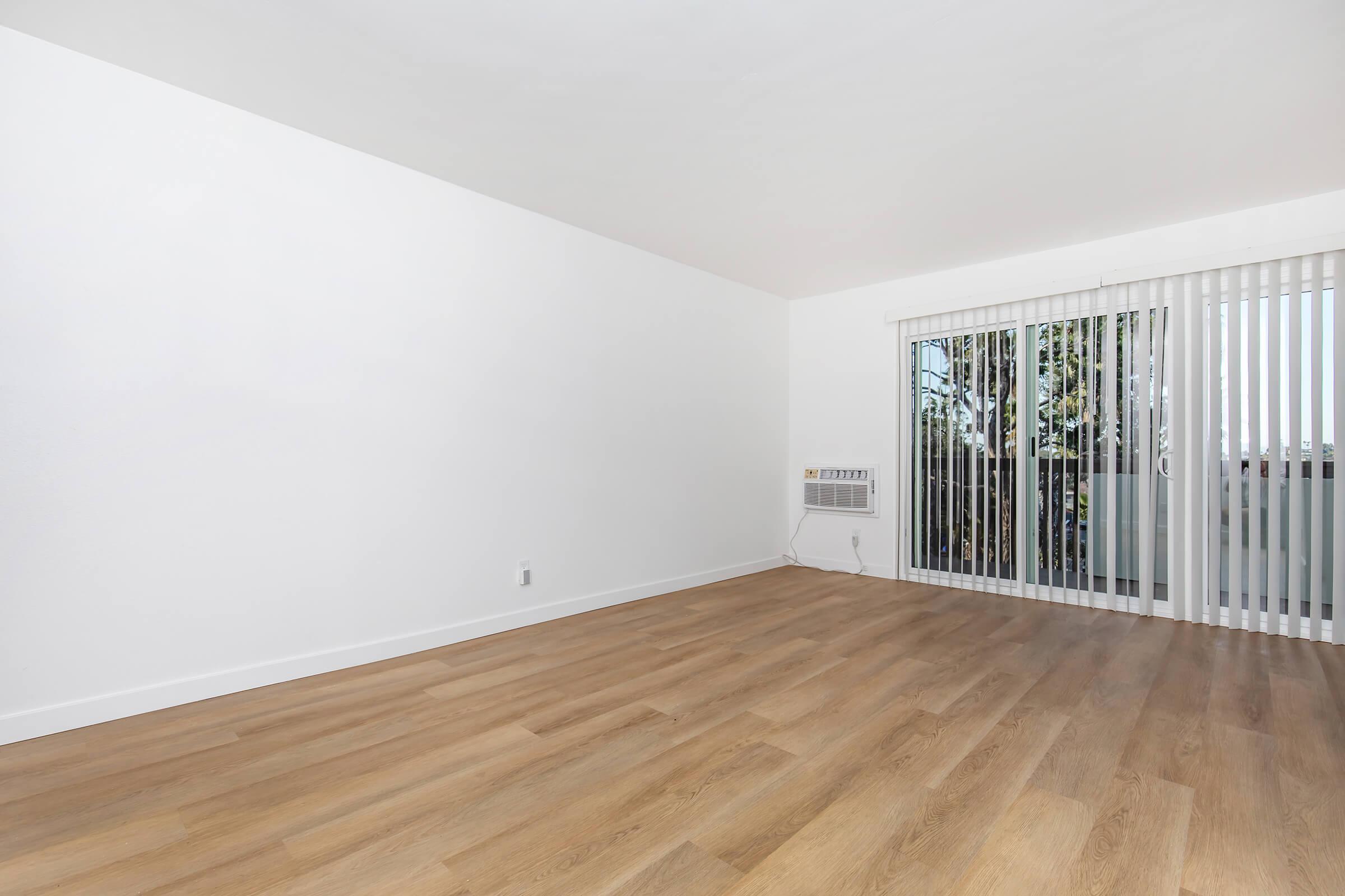 a room with a wood floor