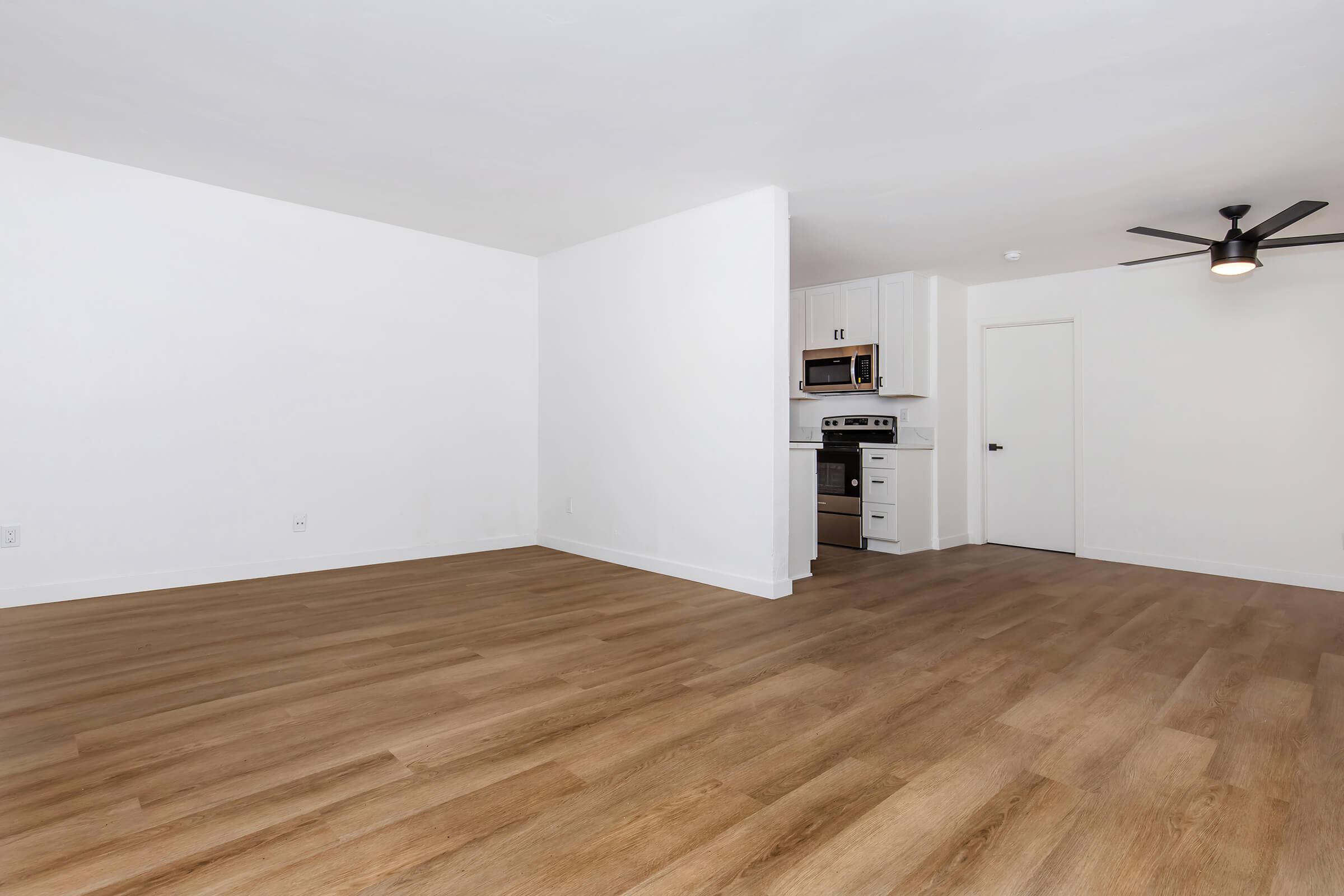 a room with a wooden floor