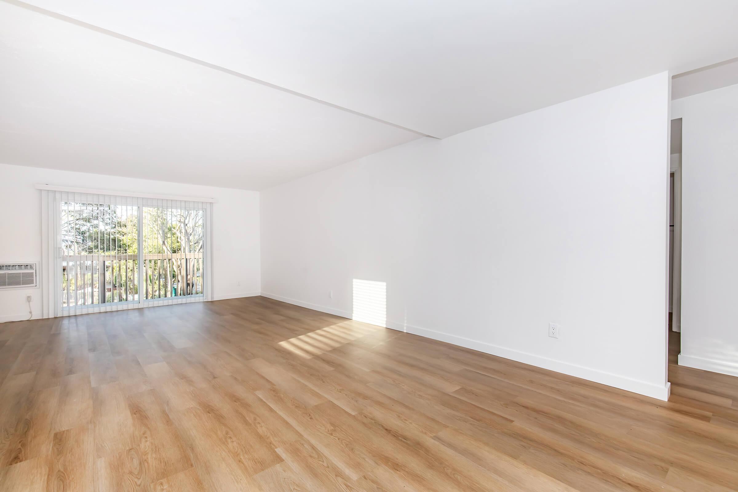 a room with a wood floor