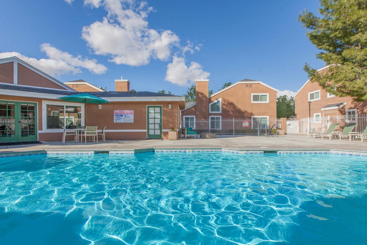 a small house in a pool of water