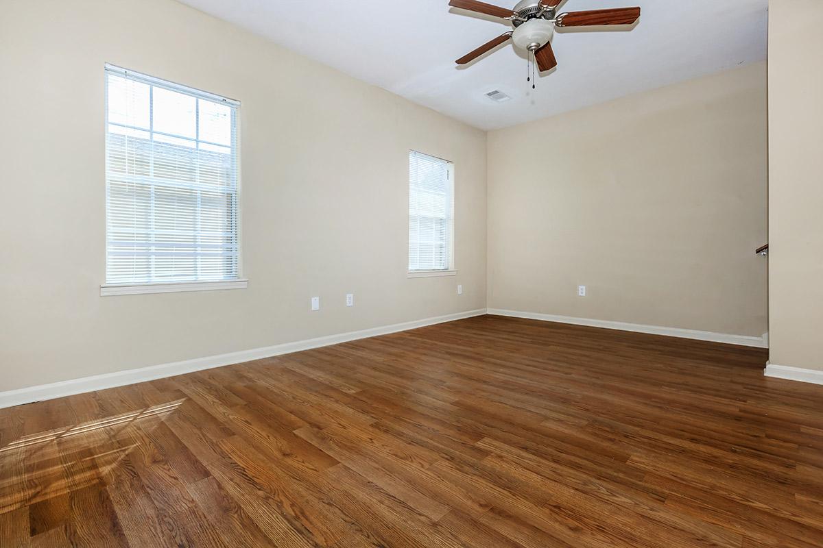 a room with a wood floor