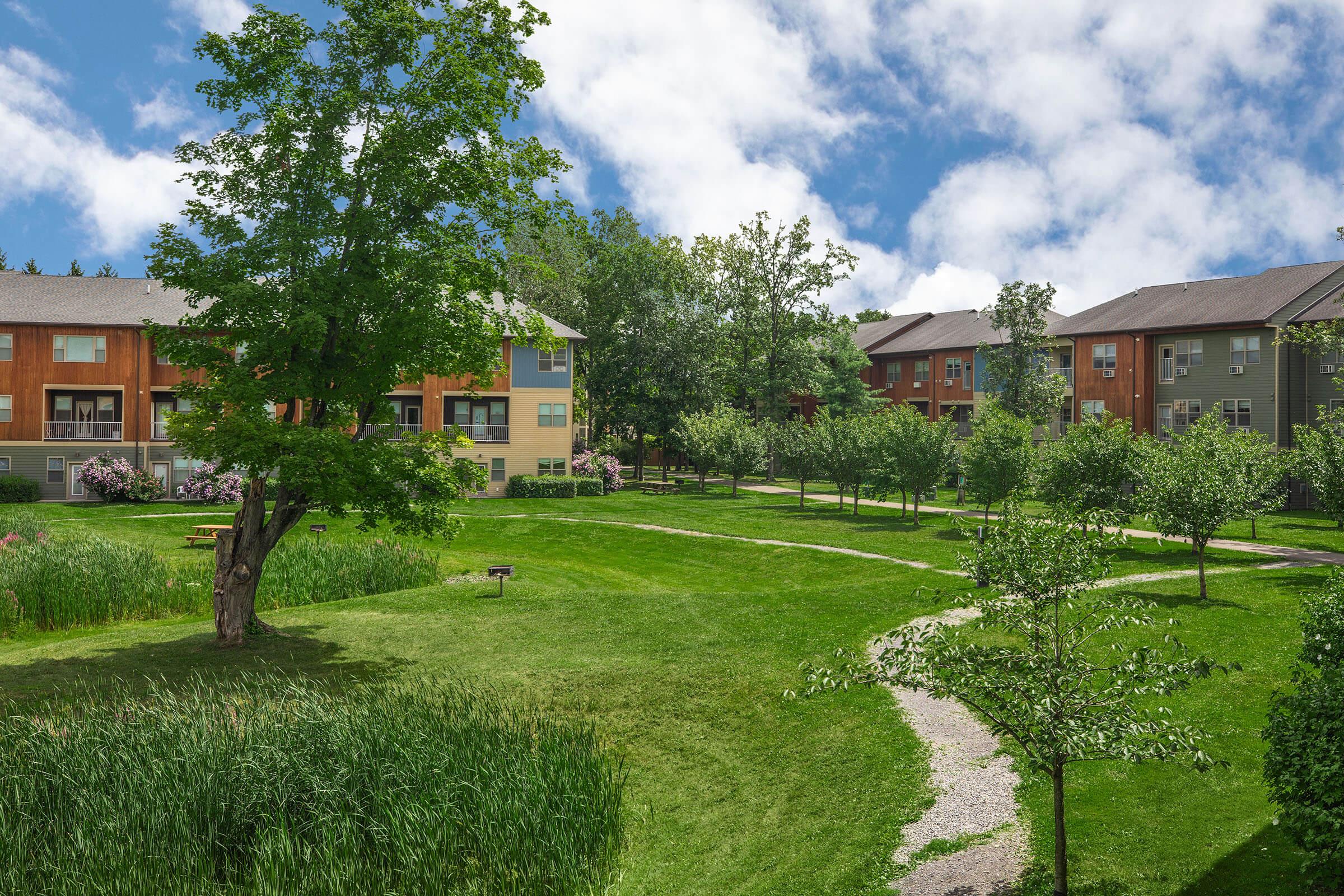 a large lawn in front of a house